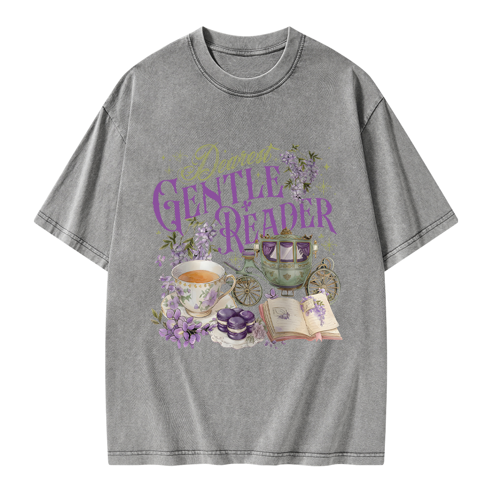Pagewings Dearest Gentle Reader Unisex Washed T-shirt