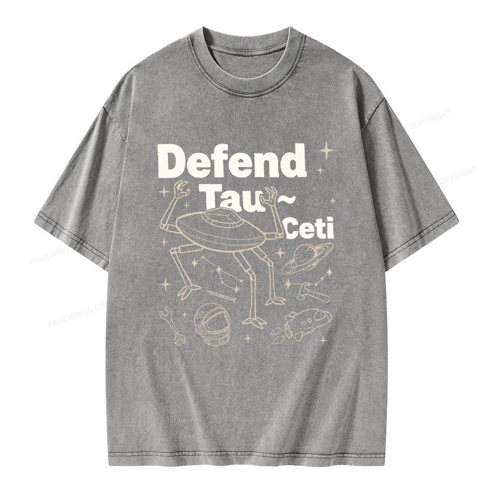 Pagewings Defend Tau Ceti Unisex Washed T-shirt