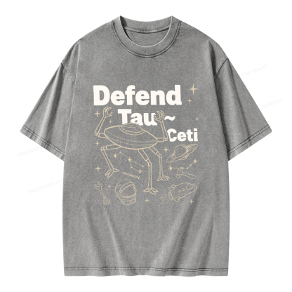 Pagewings Defend Tau Ceti Unisex Washed T-shirt