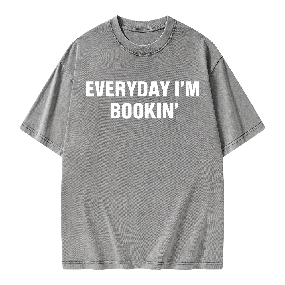 Pagewings Everyday I’m Bookin Unisex Washed T-shirt
