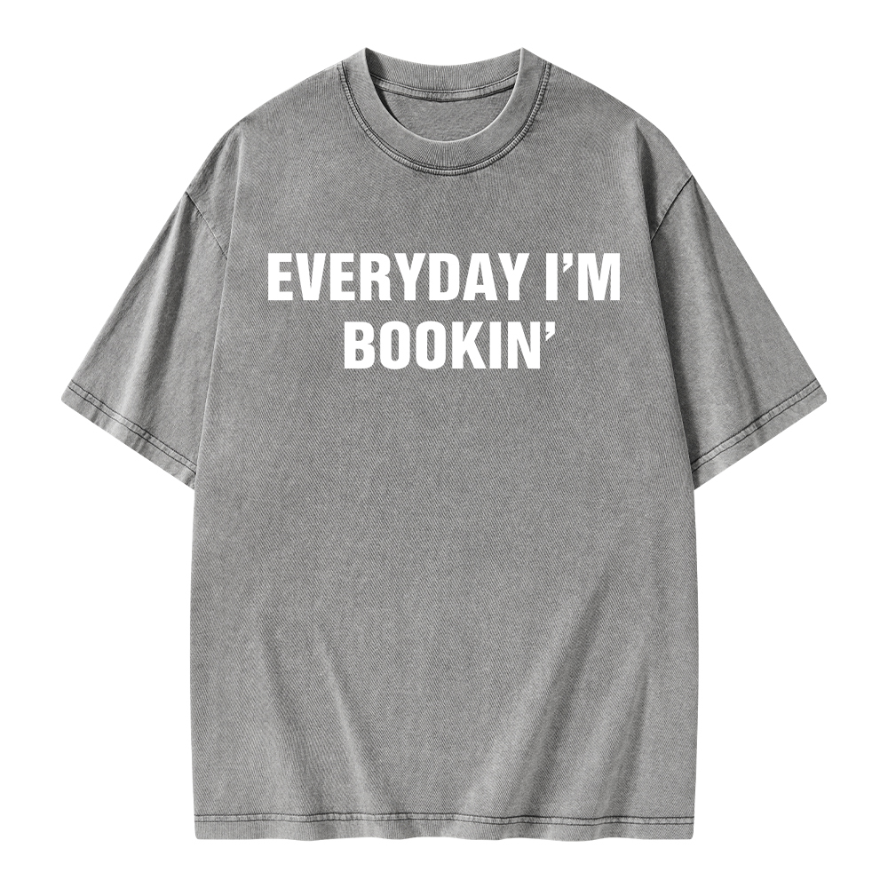Pagewings Everyday I’m Bookin Unisex Washed T-shirt