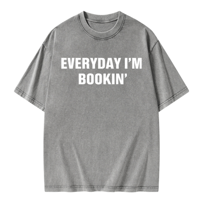 Pagewings Everyday I’m Bookin Unisex Washed T-shirt