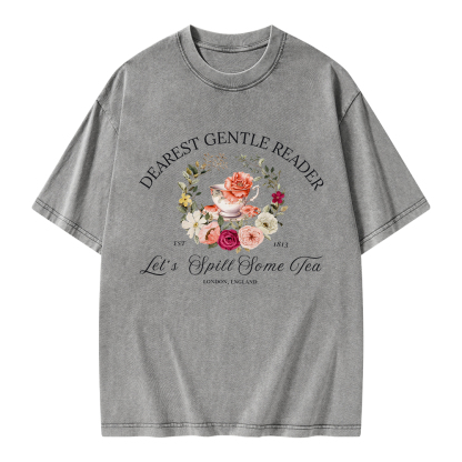 Pagewings Dearest Gentle Reader Unisex Washed T-shirt