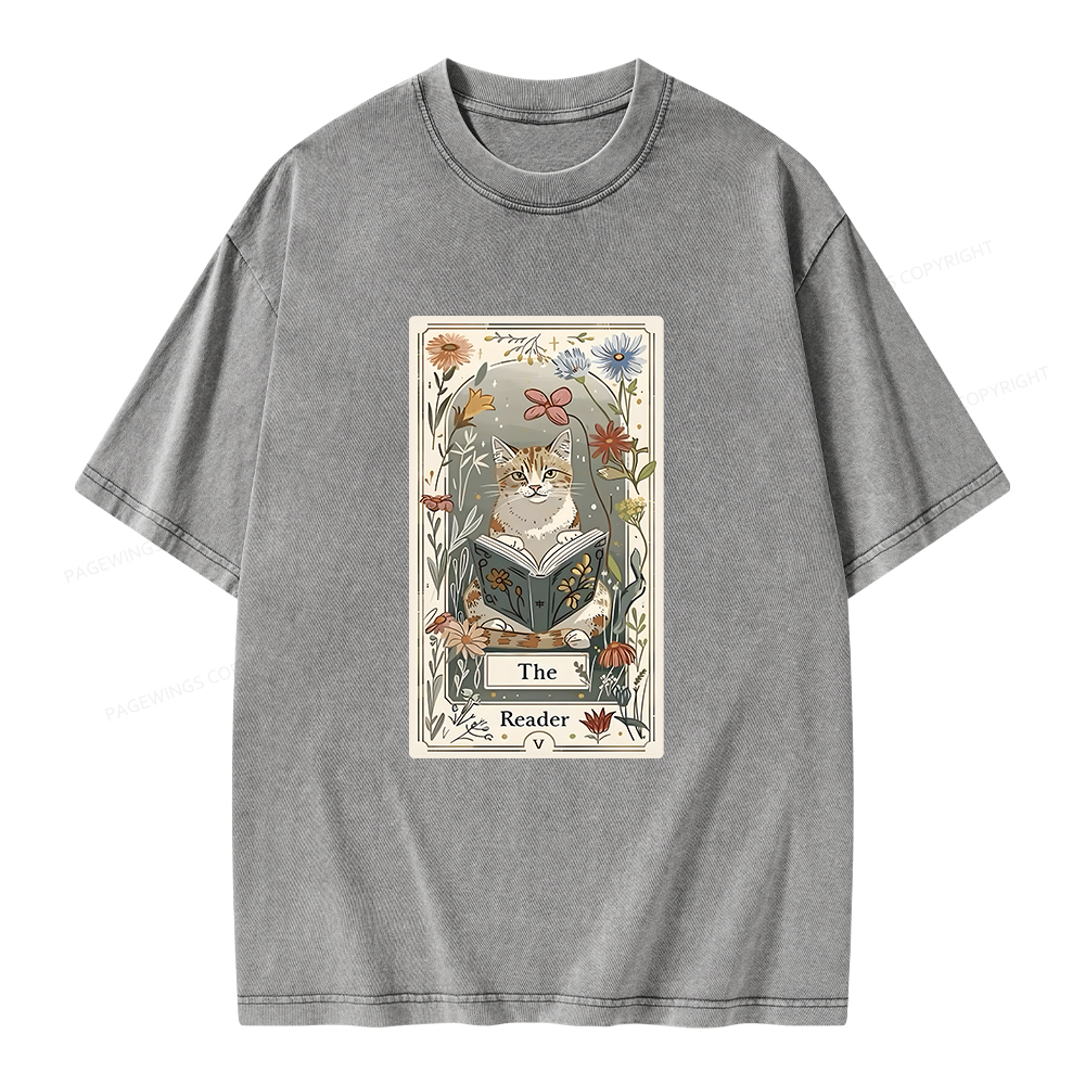 Pagewings The Reader Unisex Washed T-shirt