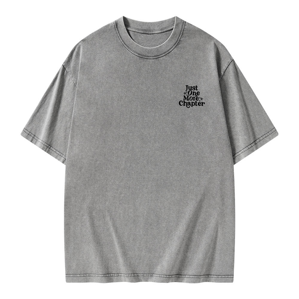 Pagewings Just One More Chapter Unisex Washed T-shirt