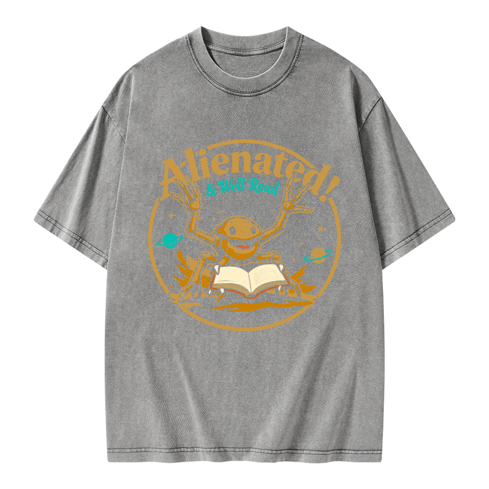 Pagewings Alienated Well Read Unisex Washed T-shirt