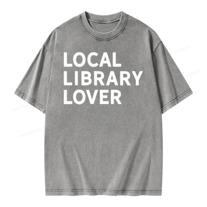 Pagewings Support Your Local Library Sweatshirt Unisex Washed T-shirt