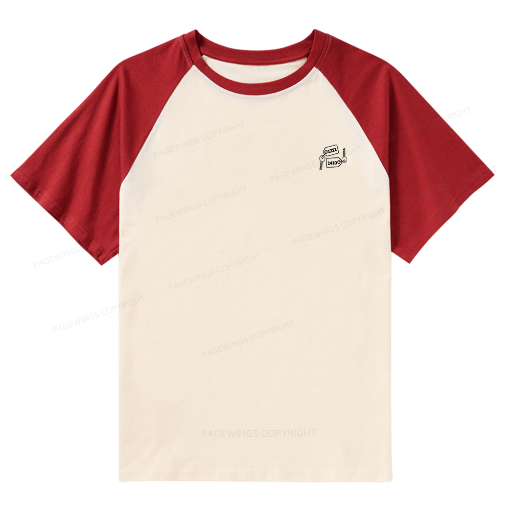 Pagewings Room Numbers Raglan T-shirt