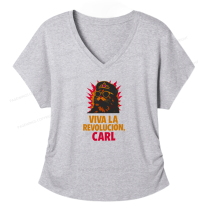 Pagewings Viva La Revolucion Soft Women's Modal V-neck T-shirt
