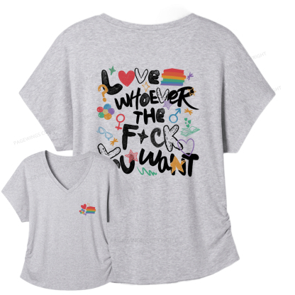 Pagewings Love Whoever The F*ck You Want Soft Women's Modal V-neck T-shirt