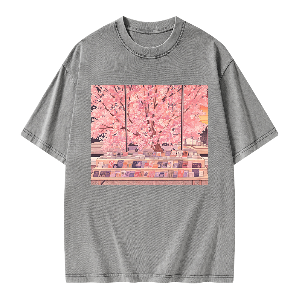 Pagewings Cozy Reading Unisex Washed T-shirt