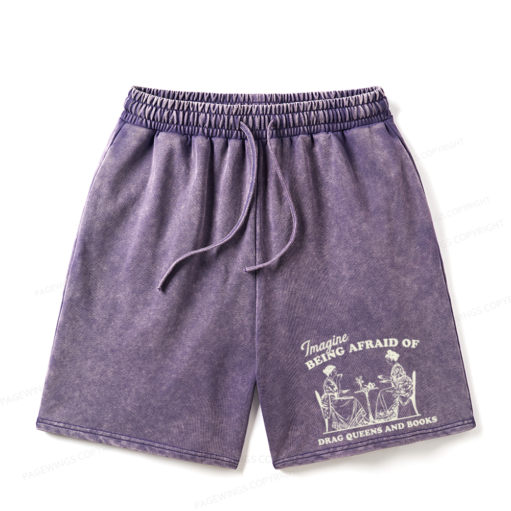 Pagewings Drag Queens Unisex Washed Shorts