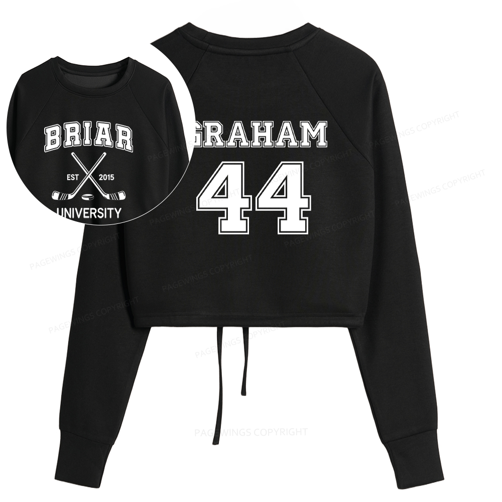 Pagewings Hockey Romance Cropped Sweatshirt 