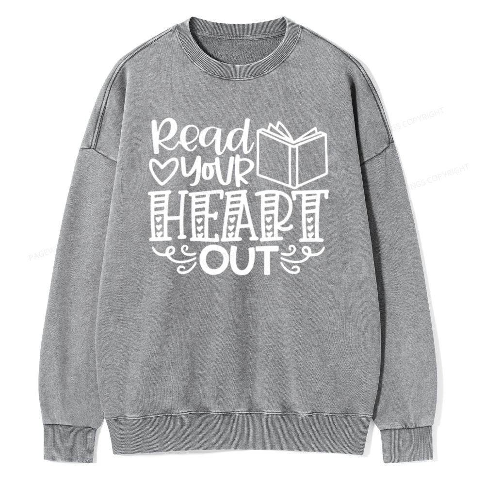 Pagewings Librarian Valentine's Shirt,Read Across Americ Unisex Washed Sweatshirt