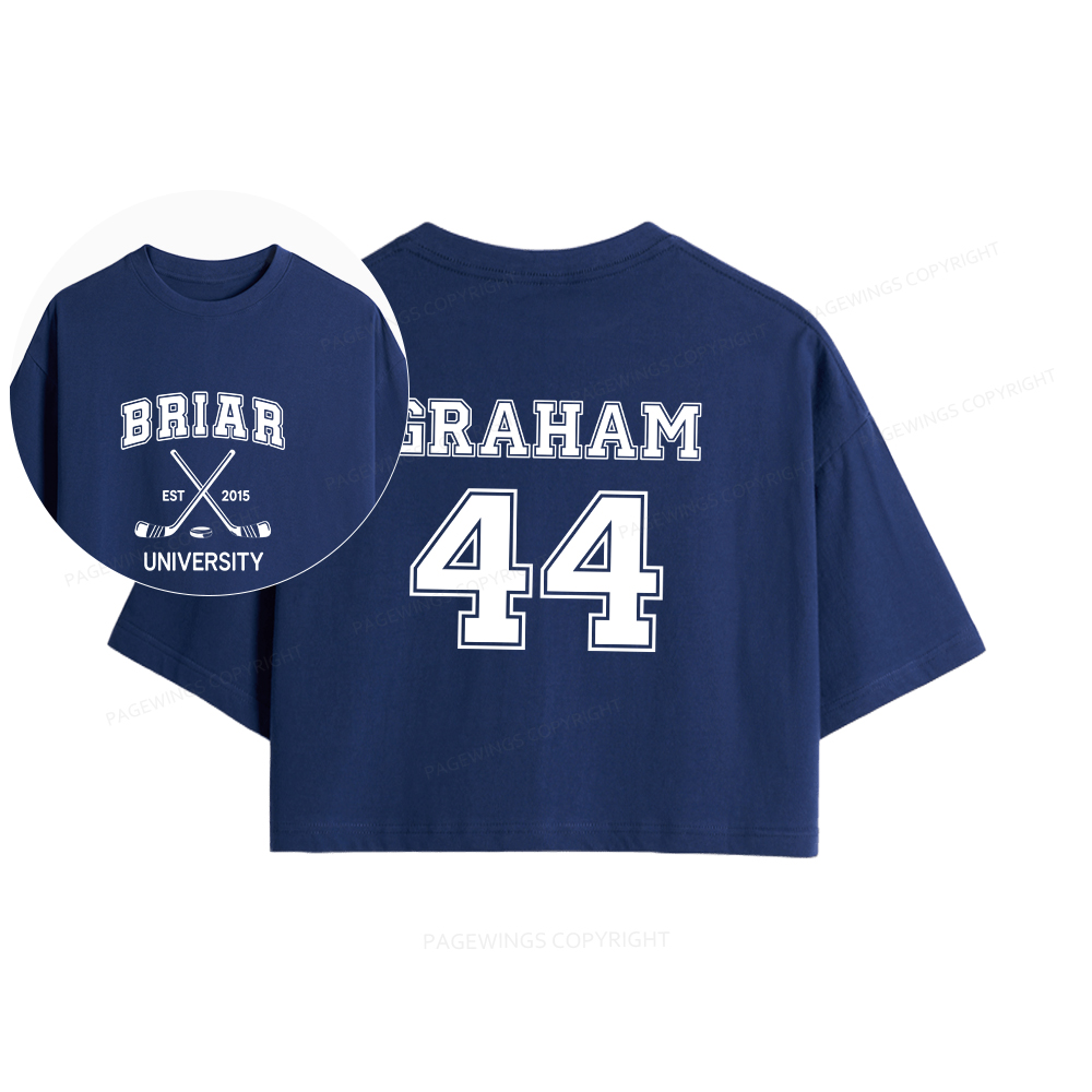 Pagewings Hockey Romance Women Crop Tops