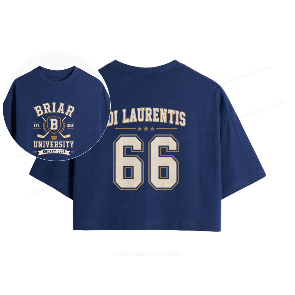 Pagewings Hockey Romance Women Crop Tops