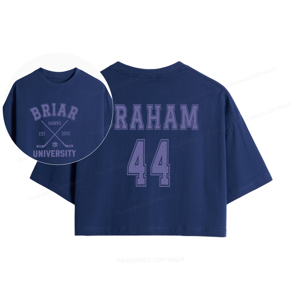 Pagewings Hockey Romance Women Crop Tops