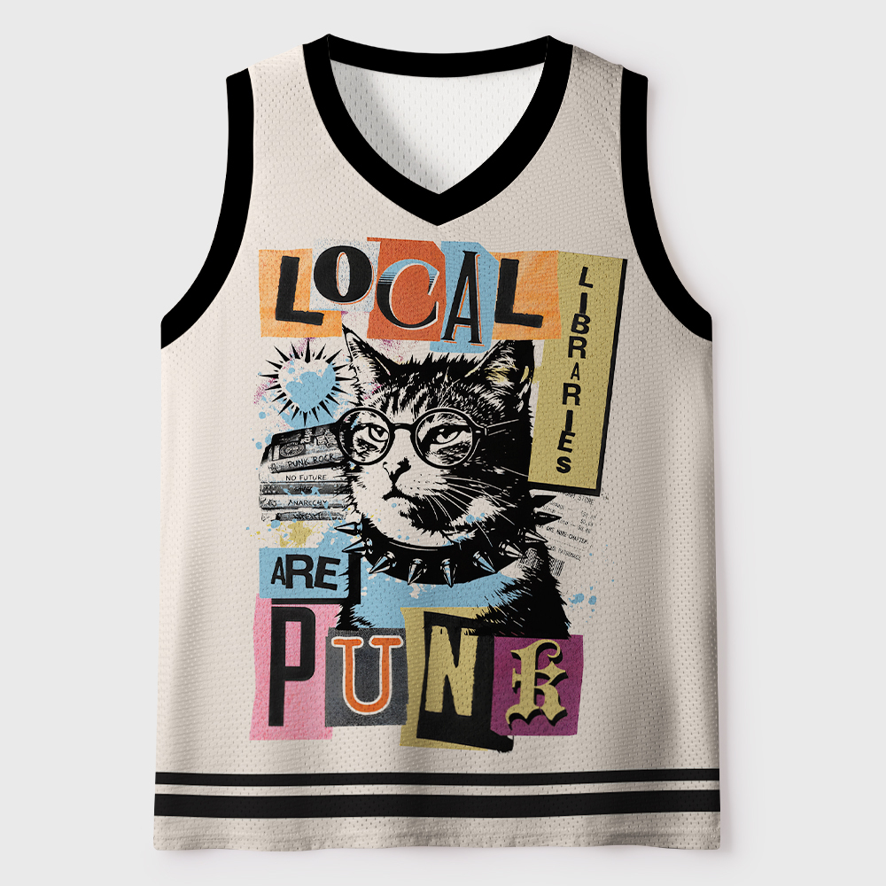 Pagewings Local Libraries Are Punk Unisex Mesh Tank Top