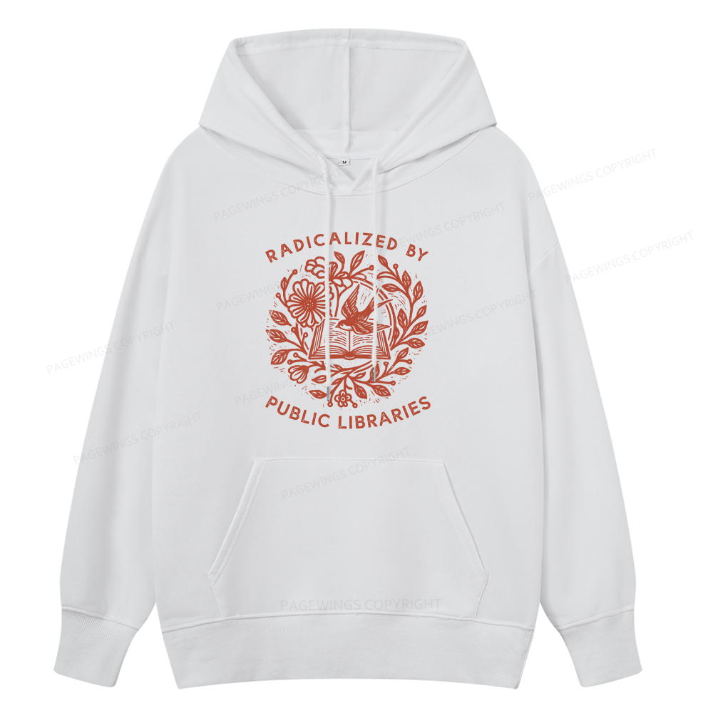 Pagewings Radicalized By Public Libraries Unisex Classic Hoodie