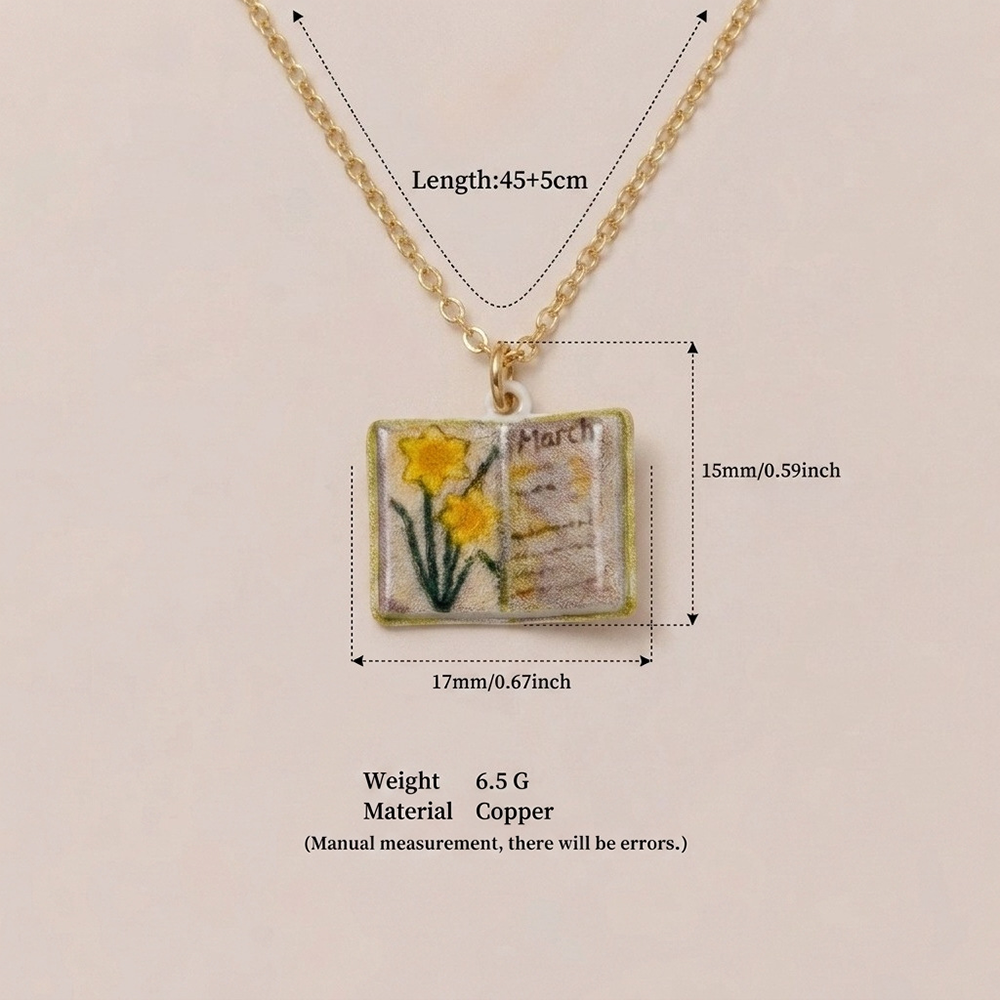 Pagewings Birth Flower Necklace