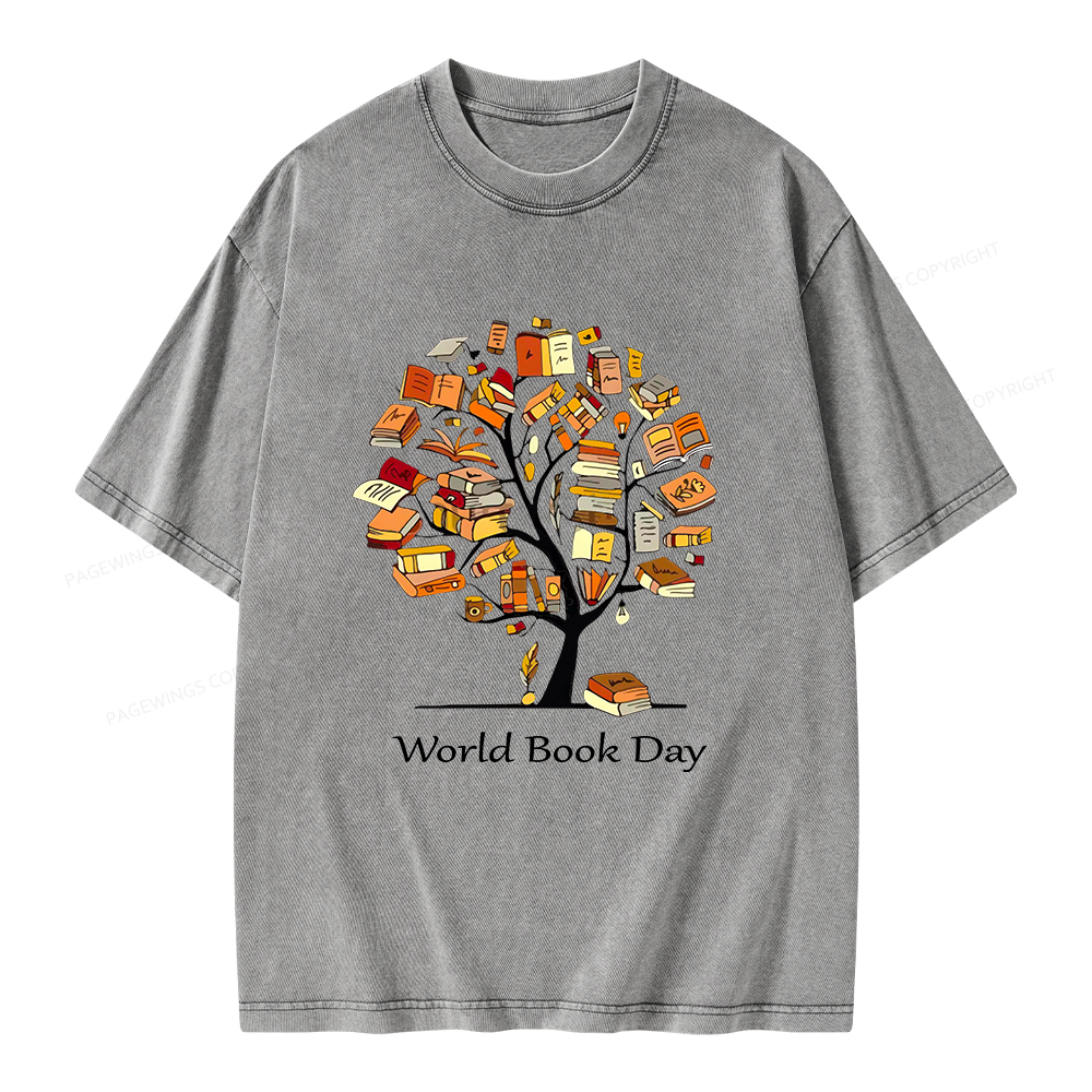 Pagewings World Book Day Unisex Washed T-shirt