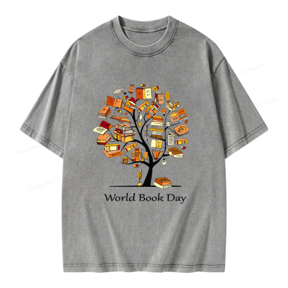 Pagewings World Book Day Unisex Washed T-shirt