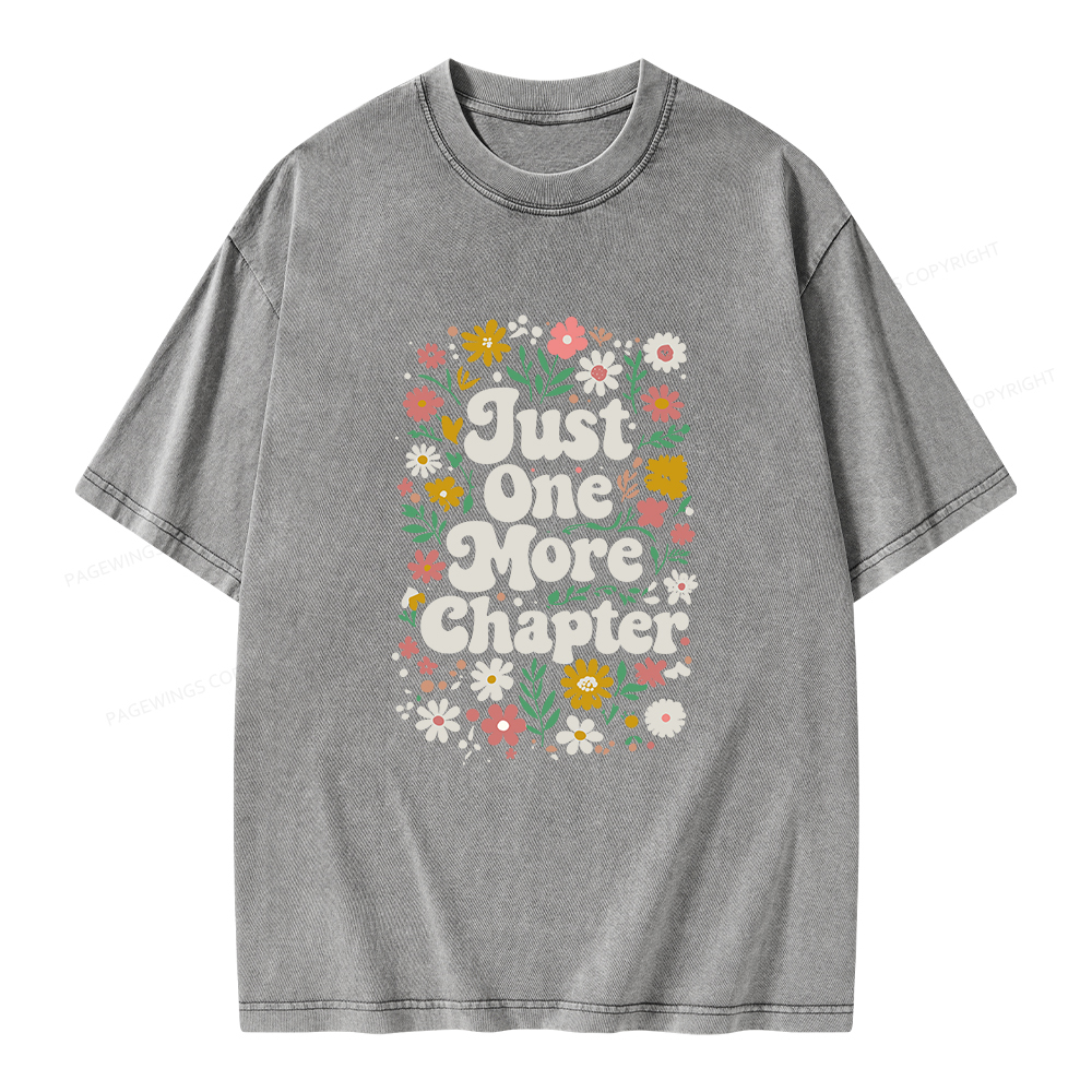 Pagewings Just One More Chapter Unisex Washed T-shirt