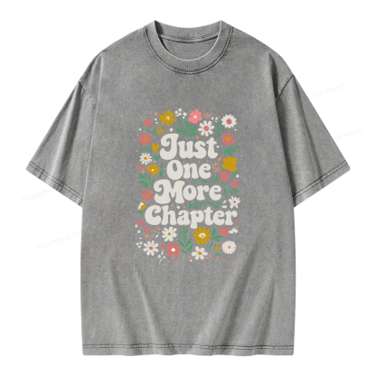 Pagewings Just One More Chapter Unisex Washed T-shirt