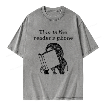 Pagewings This Is The Readers Phone Unisex Washed T-shirt