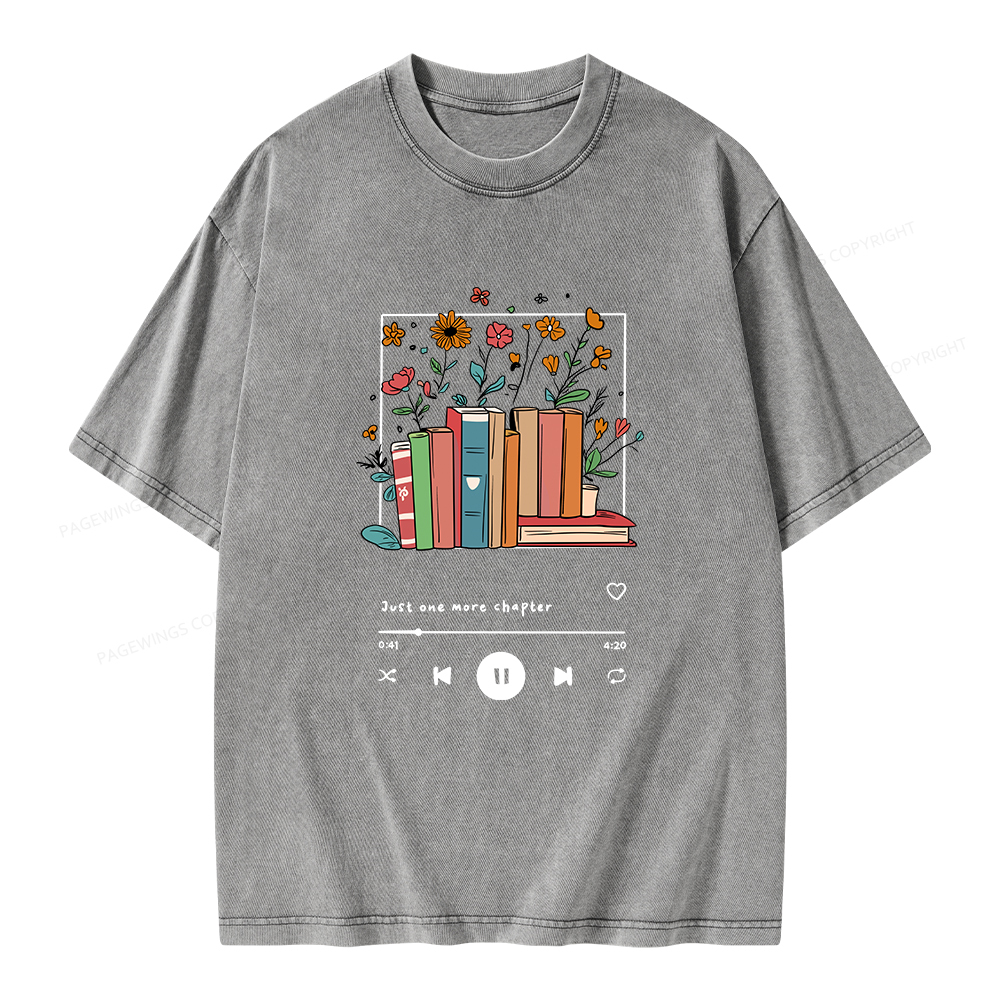 Pagewings Just One More Chapter Unisex Washed T-shirt