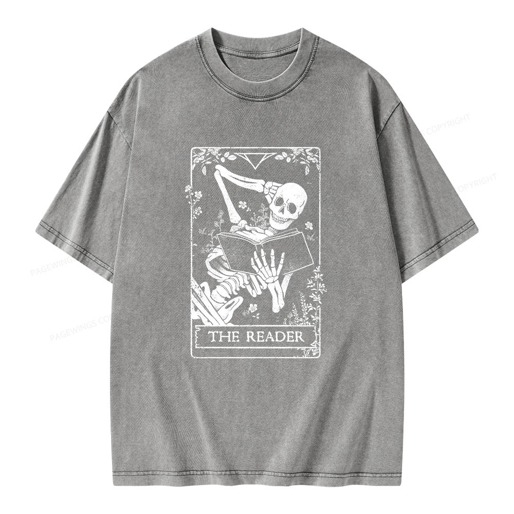 Pagewings The Reader Unisex Washed T-shirt