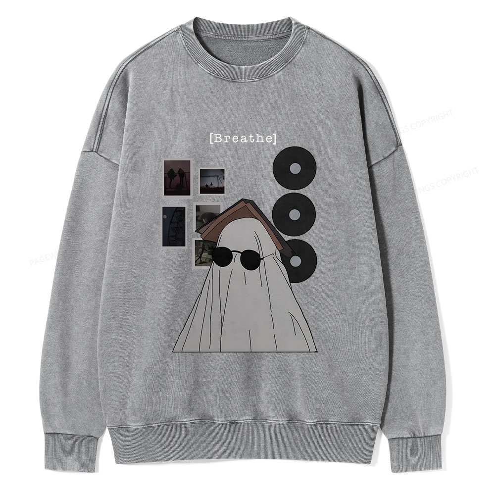 Pagewings Books Music And Life Photos Define Me Unisex Washed Sweatshirt