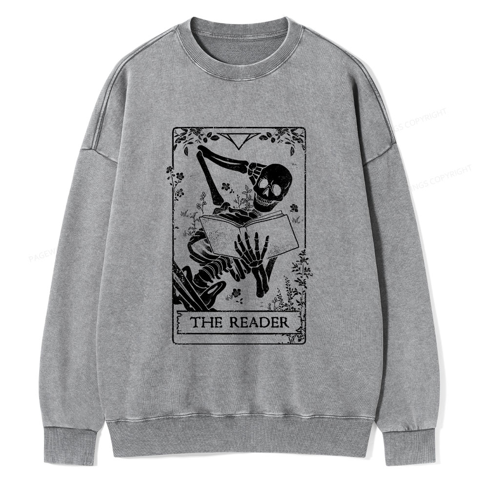 Pagewings The Reader Unisex Washed Sweatshirt