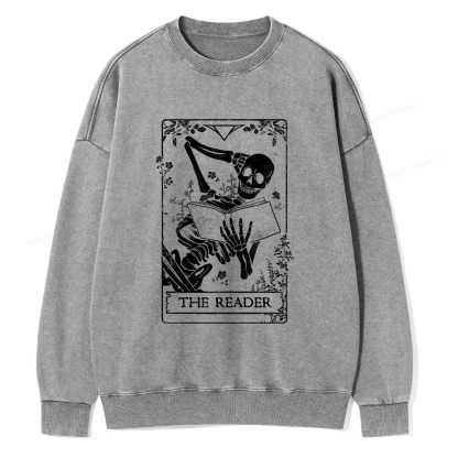 Pagewings The Reader Unisex Washed Sweatshirt
