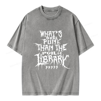 Pagewings What's More Punk Than The Public Library Unisex Washed T-shirt
