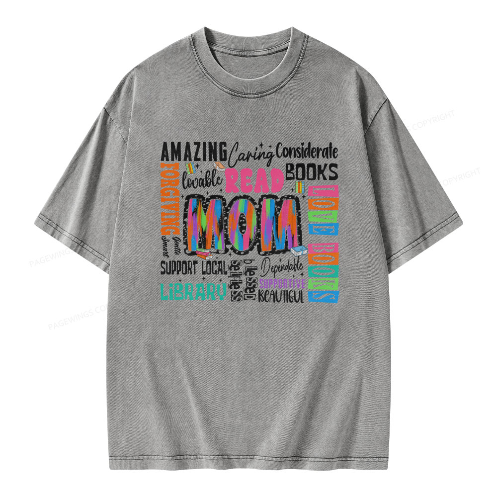 Pagewings Read Books Unisex Washed T-shirt