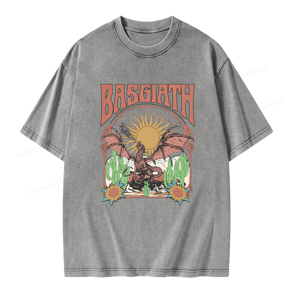 Pagewings Basgiath War College Dragon Rider Unisex Washed T-shirt