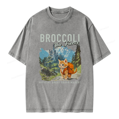 Pagewings Broccoli the Fierce Unisex Washed T-shirt