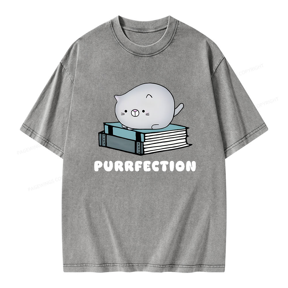Pagewings Purrfection Unisex Washed T-shirt