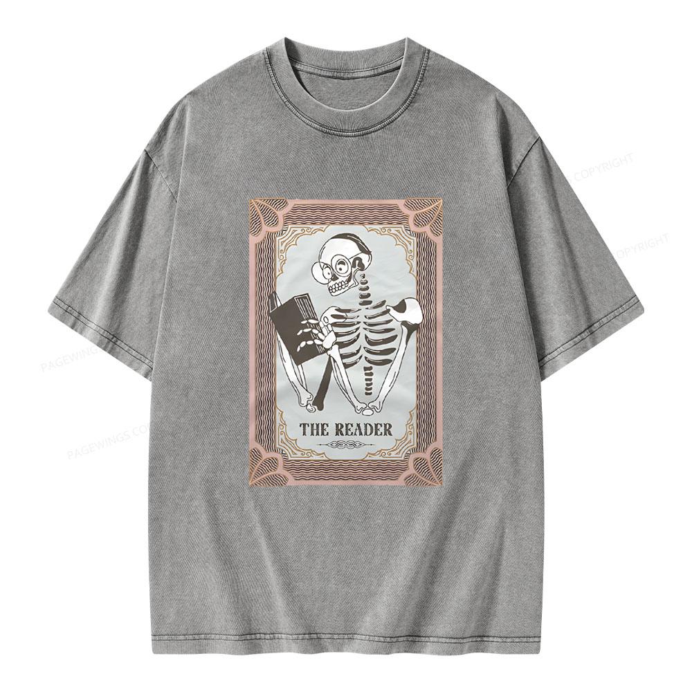 Pagewings The Reader Unisex Washed T-shirt