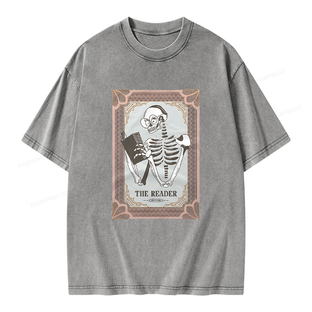 Pagewings The Reader Unisex Washed T-shirt