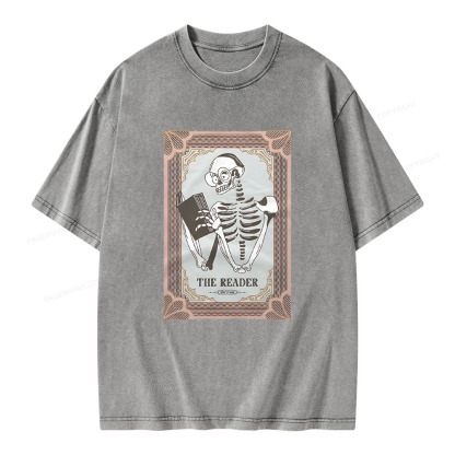 Pagewings The Reader Unisex Washed T-shirt