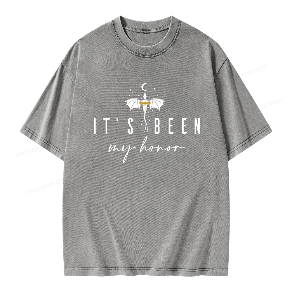 Pagewings It's Been My Honor Unisex Washed T-shirt