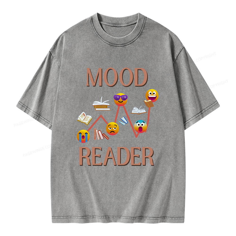 Pagewings Mood Reader Unisex Washed T-shirt