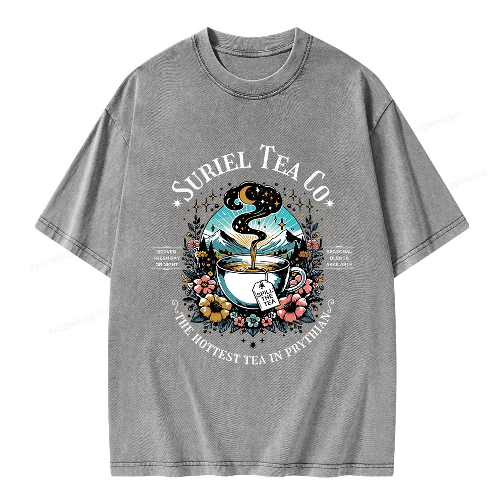 Pagewings Suriel Tea Co Unisex Washed T-shirt
