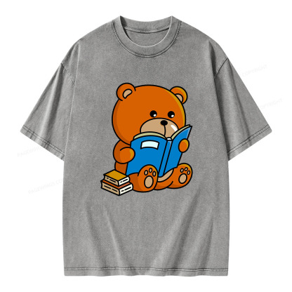 Pagewings Bookish Bear Unisex Washed T-shirt