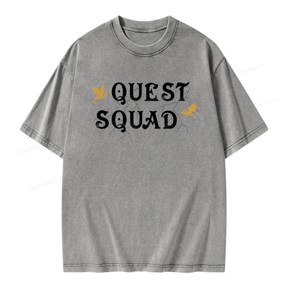 Pagewings Quest Squad Unisex Washed T-shirt