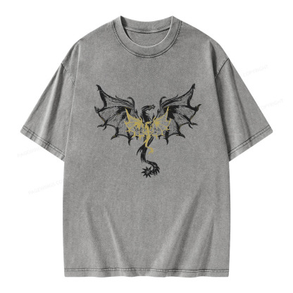 Pagewings Dragon Fantasty Unisex Washed T-shirt