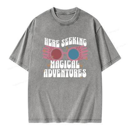 Pagewings Seeking Magical Adventures Unisex Washed T-shirt