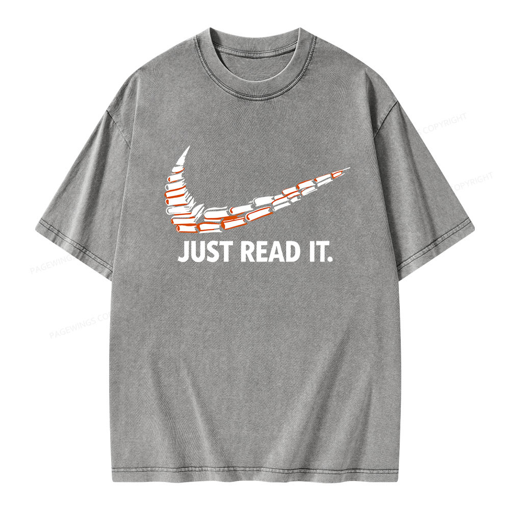 Pagewings Just Read It And Feel Deeply Unisex Washed T-shirt